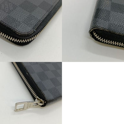 Louis Vuitton Damier Graphite Zippy Organizer Long Wallet N63077 Black