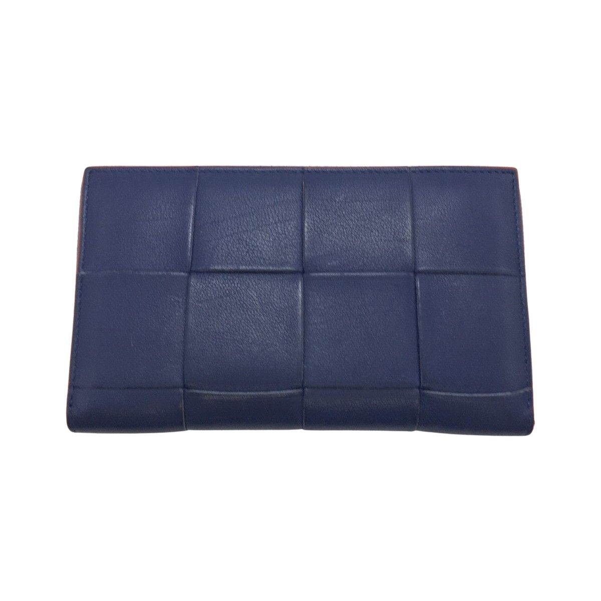 Bottega Veneta Cassette Zip Around Wallet Navy