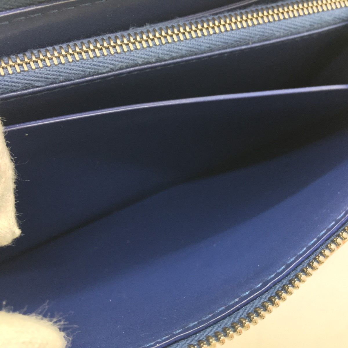 Bottega Veneta Cassette Zip Around Wallet Navy