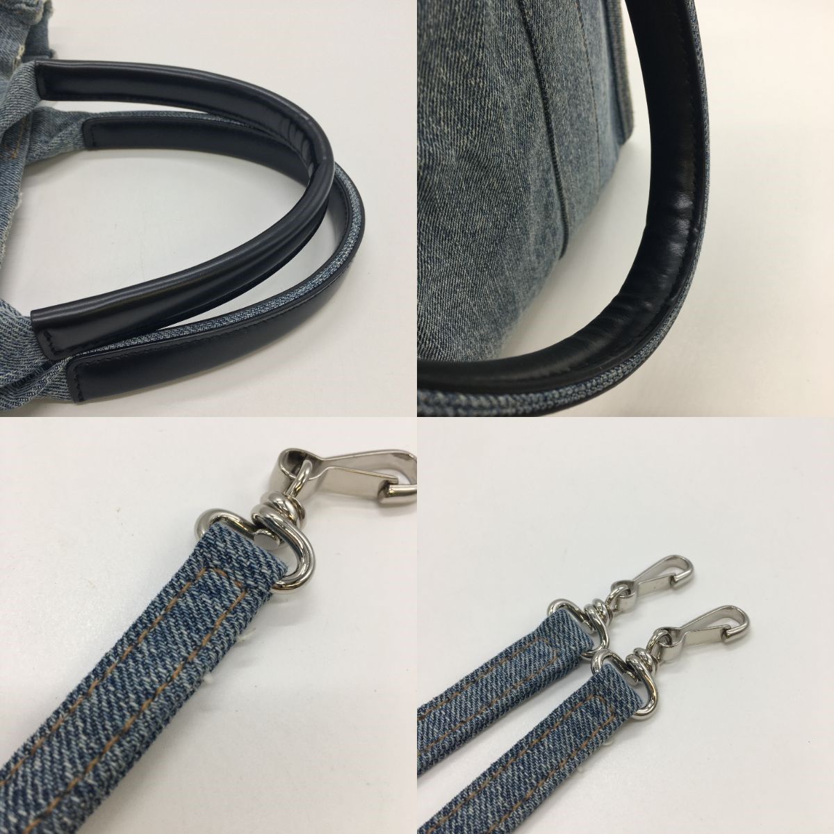 Balenciaga 2way Tote Bag Hardware Small Denim 671402 Blue