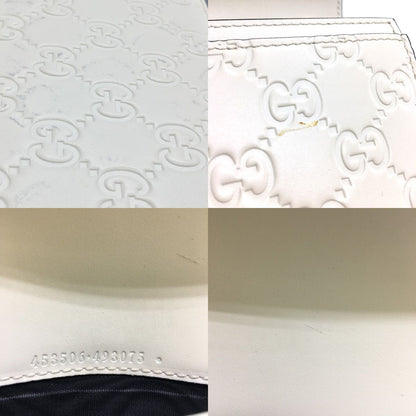 Gucci GG Supreme Chain Wallet 453506 Black X White