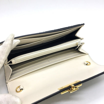 Gucci GG Supreme Chain Wallet 453506 Black X White