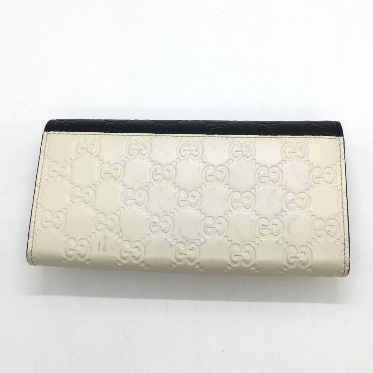 Gucci GG Supreme Chain Wallet 453506 Black X White