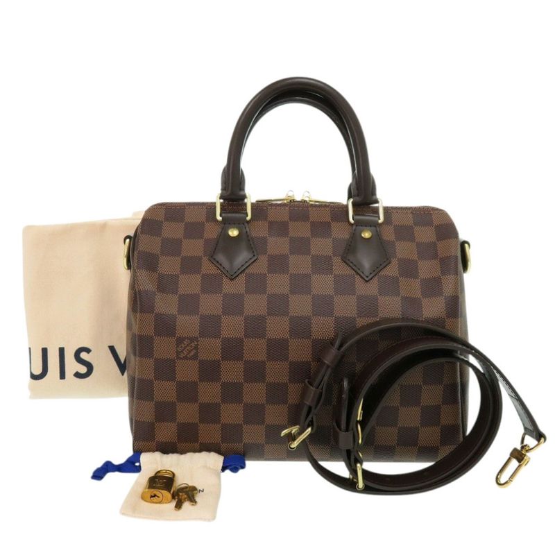 Louis Vuitton Speedy Bandouliere Damier N41181 2-way Handbag LV 1251 Louis