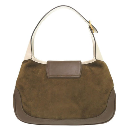 Gucci Vault Vintage Jackie Suede Leather Brown Khaki Shoulder Bag 1220 Gucci