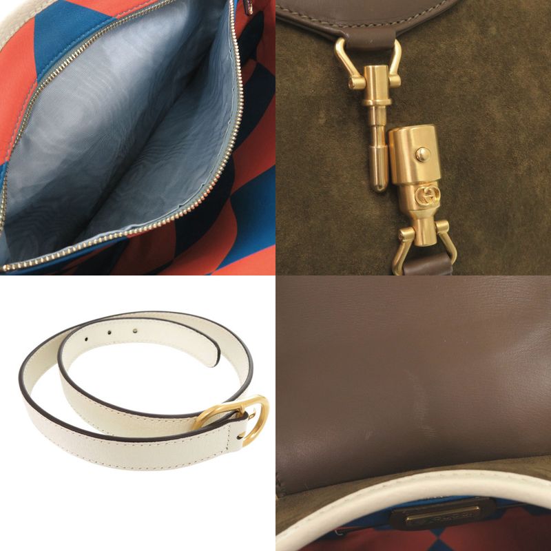 Gucci Vault Vintage Jackie Suede Leather Brown Khaki Shoulder Bag 1220 Gucci