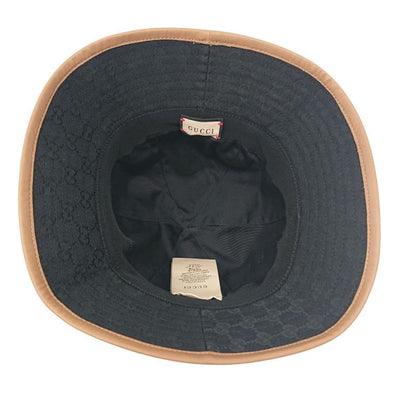 Gucci Bucket Hat Bucket Hat GG Canvas L Size Black Men's