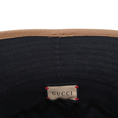 Gucci Bucket Hat Bucket Hat GG Canvas L Size Black Men's