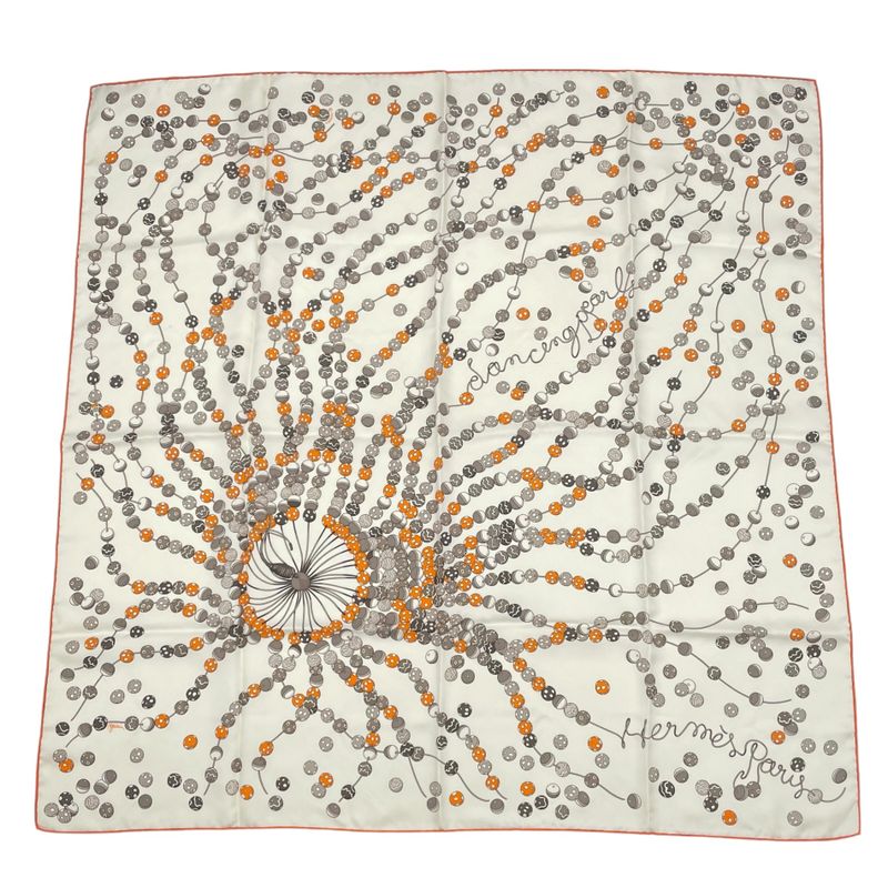 Hermes Silk Carre 90 Scarf Dancing Pearl Multicolor