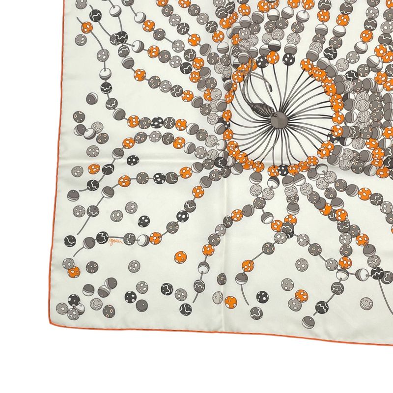 Hermes Silk Carre 90 Scarf Dancing Pearl Multicolor