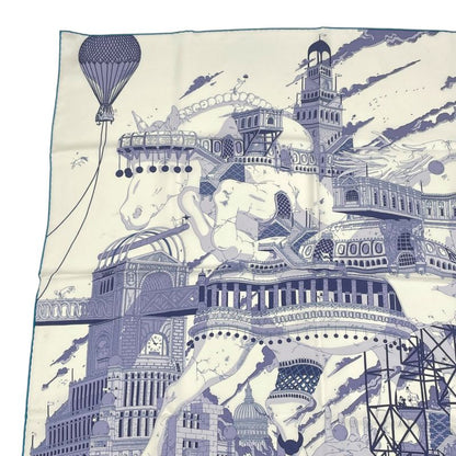 Piece Hermes Carre 90 Scarf Silk Hippopolis UGO Gattoni Ipopolis Ugo Gattoni