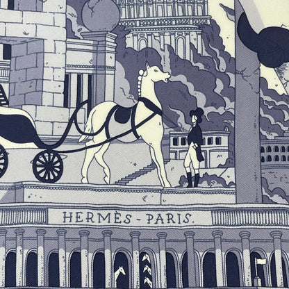 Piece Hermes Carre 90 Scarf Silk Hippopolis UGO Gattoni Ipopolis Ugo Gattoni