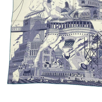 Piece Hermes Carre 90 Scarf Silk Hippopolis UGO Gattoni Ipopolis Ugo Gattoni