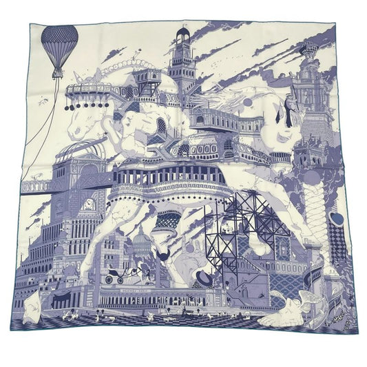 Piece Hermes Carre 90 Scarf Silk Hippopolis UGO Gattoni Ipopolis Ugo Gattoni