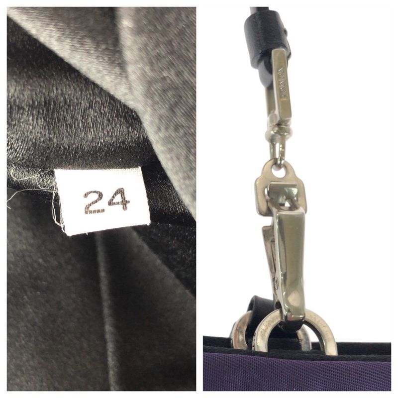 Prada Tessuto Triangle Logo Plate Purple Silver Hardware Nylon/leather Tote