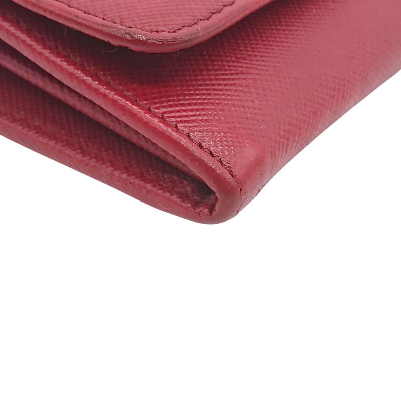 Prada Chain Wallet Leather Chain Shoulder Red Box Card