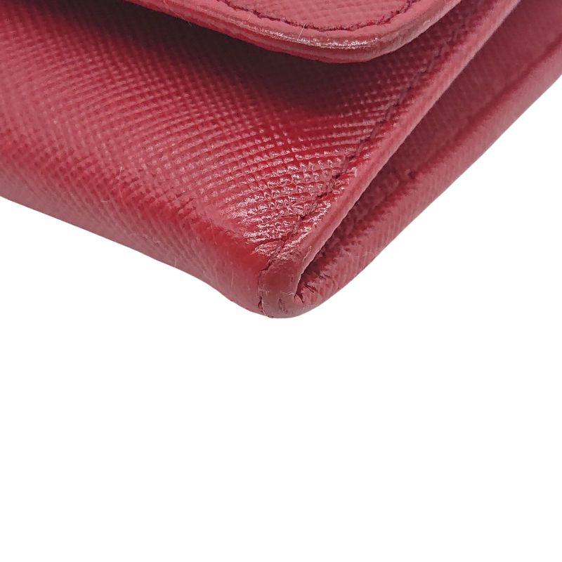 Prada Chain Wallet Leather Chain Shoulder Red Box Card