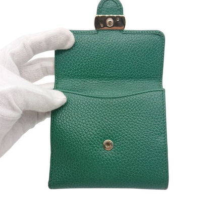Gucci Folded Wallet GG Interlocking Green W Hook