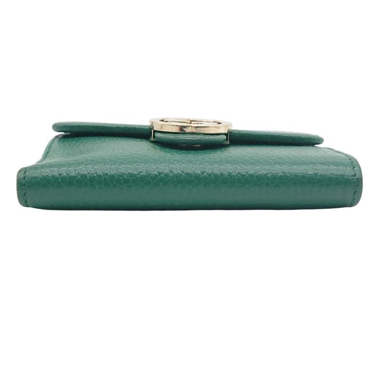 Gucci Folded Wallet GG Interlocking Green W Hook