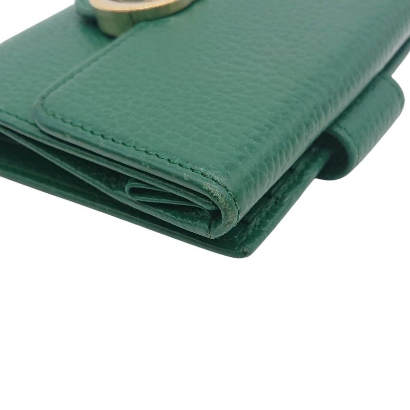 Gucci Folded Wallet GG Interlocking Green W Hook