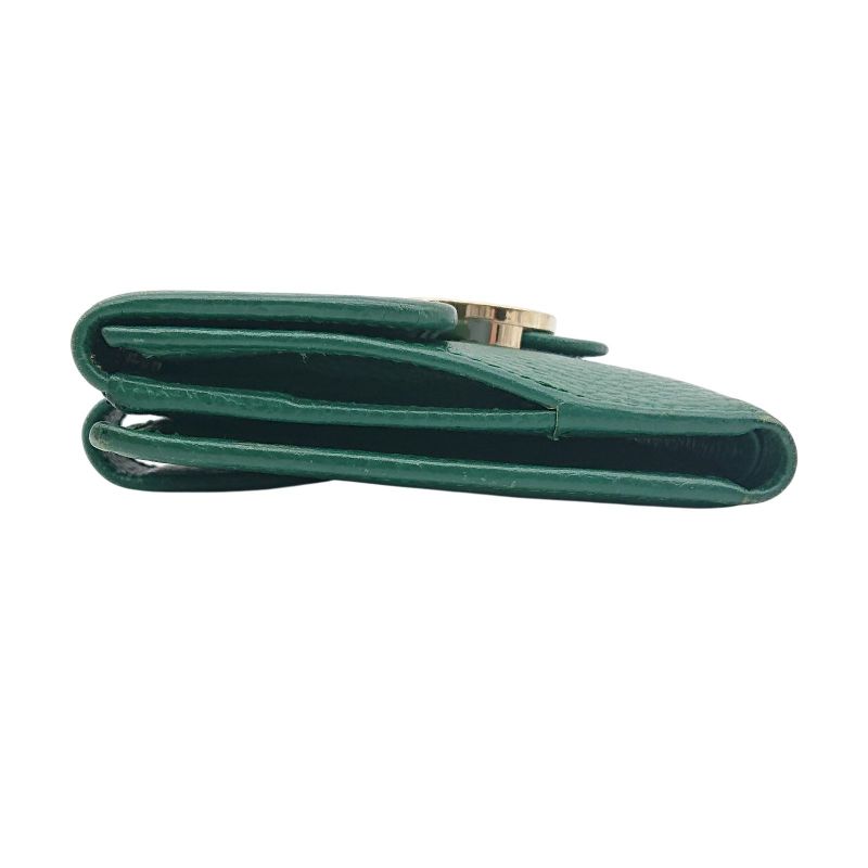 Gucci Folded Wallet GG Interlocking Green W Hook