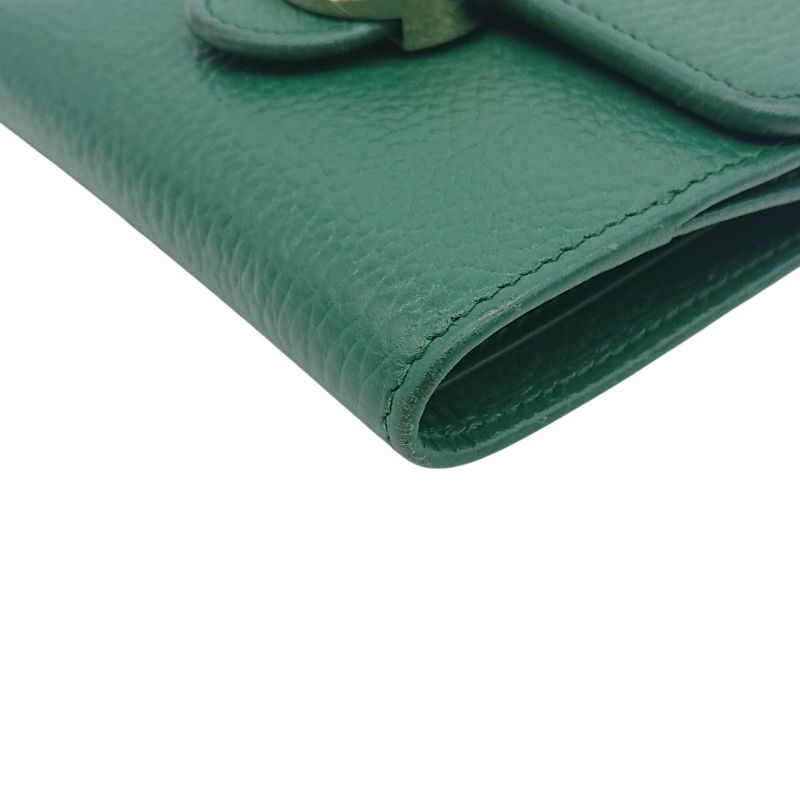 Gucci Folded Wallet GG Interlocking Green W Hook