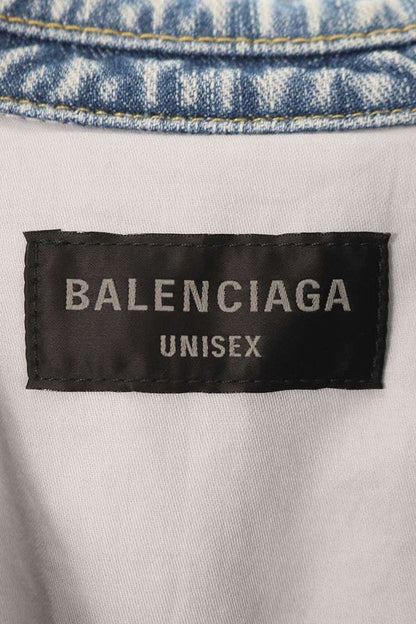 Balenciaga 790482 Tnw65 Denim Racer Jacket Blouson Men's 1