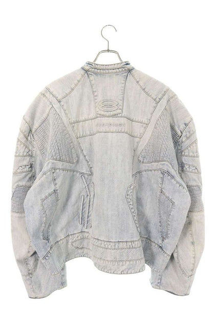 Balenciaga 790482 Tnw65 Denim Racer Jacket Blouson Men's 1