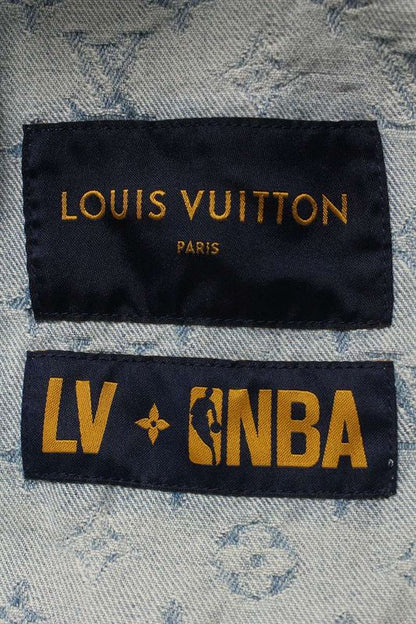 Louis Vuitton 21AW Rm212m UZD Hla01w NBA Zip Through Hoodie Denim Jacket Men 58