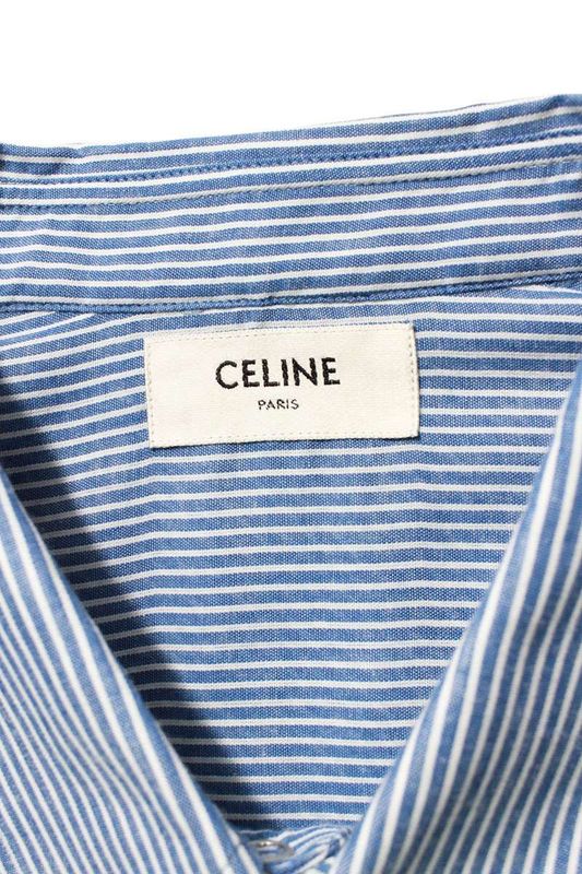 Celine 2c892777v Striped Long Sleeve Shirt Men 43
