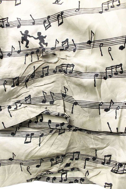 Louis Vuitton 23SS Rm231m SV8 Hop09w Silk Long Pants With Musical Note Pattern