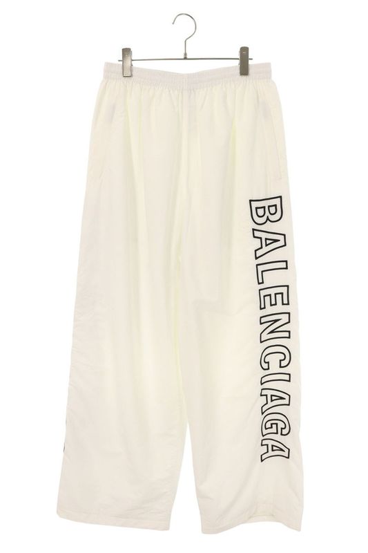 Balenciaga 768829 Tno79 Side Logo Nylon Long Pants Men's M