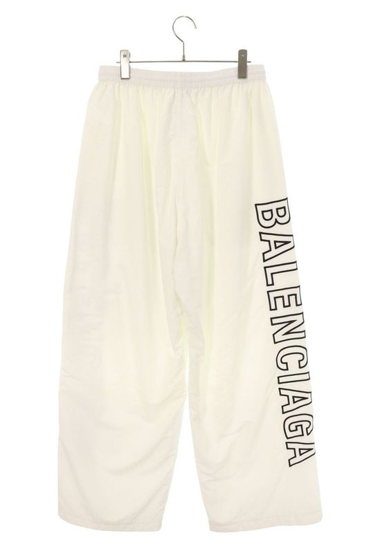 Balenciaga 768829 Tno79 Side Logo Nylon Long Pants Men's M