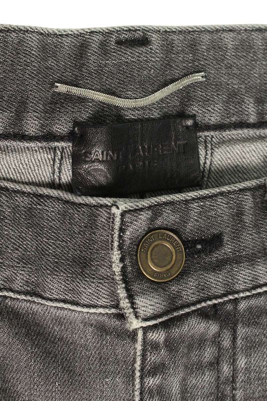 Saint Laurent Paris 344103 Ym25r Washed Skinny Denim Pants Men's 28