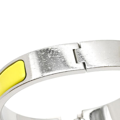 Hermes Bracelet Click H PM Metal Enamel Yellow X Silver Hardware H Bracelet [box