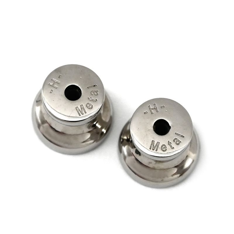 Hermes Earrings Ava Hava Buffalo Horn Lacquer Pink X Brown Silver Hardware H