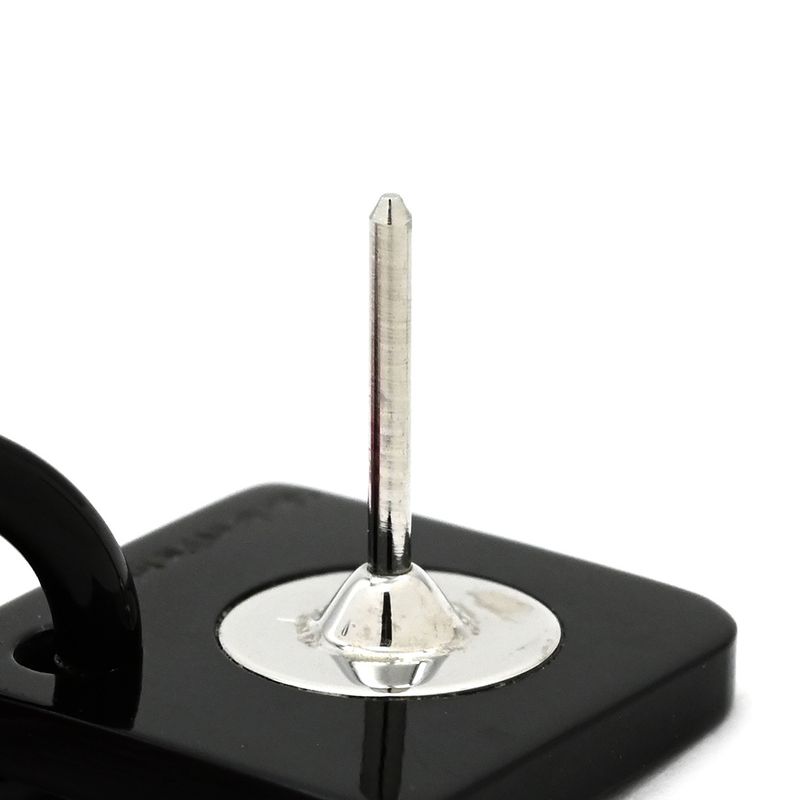 Hermes Earrings Ava Hava Buffalo Horn Lacquer Pink X Brown Silver Hardware H