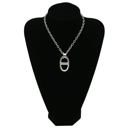 Hermes Necklace Chaine D'ancre Leponse TGM Silver 925 Silver Lg Star Ring