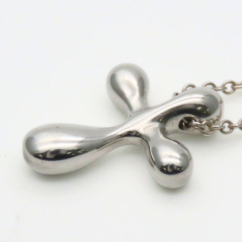 Tiffany & Co Necklace Small Cross 925 Silver Approx 2.7g Silver Elsa Peretti