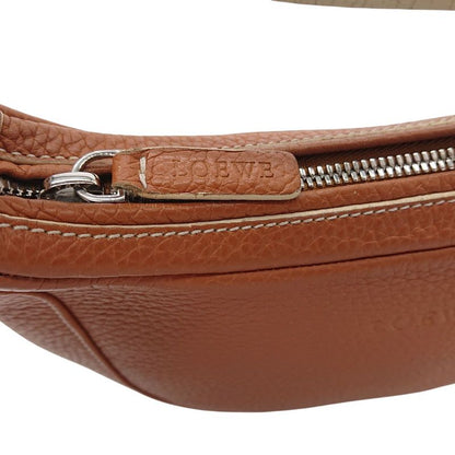 Loewe 2way Shoulder Bag Handbag Logo Shape Push Leather Round Shape