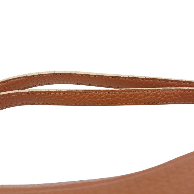 Loewe 2way Shoulder Bag Handbag Logo Shape Push Leather Round Shape