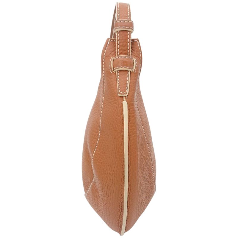 Loewe 2way Shoulder Bag Handbag Logo Shape Push Leather Round Shape