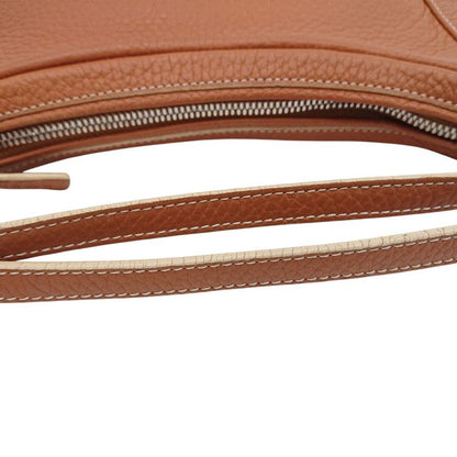 Loewe 2way Shoulder Bag Handbag Logo Shape Push Leather Round Shape