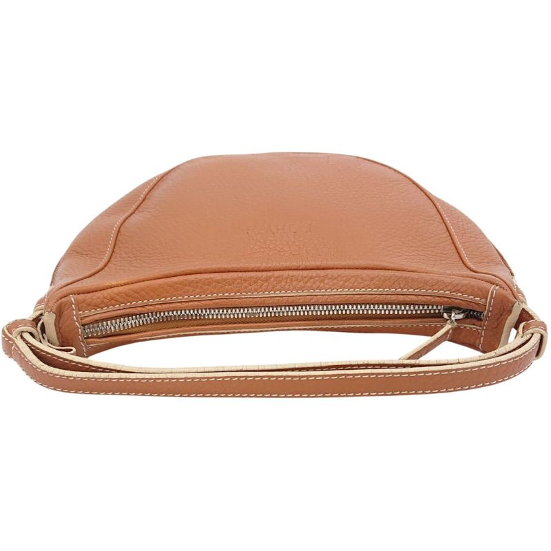 Loewe 2way Shoulder Bag Handbag Logo Shape Push Leather Round Shape