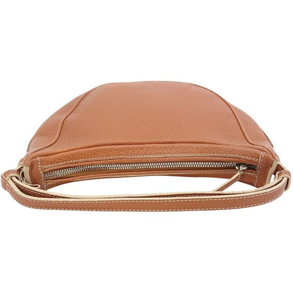 Loewe 2way Shoulder Bag Handbag Logo Shape Push Leather Round Shape