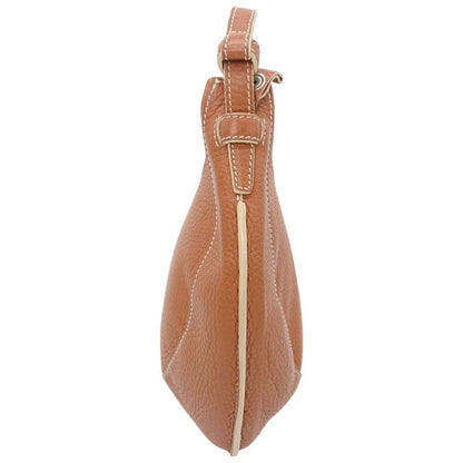 Loewe 2way Shoulder Bag Handbag Logo Shape Push Leather Round Shape