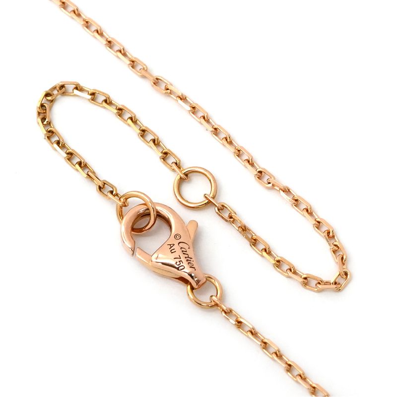 Cartier Necklace Logo Double C 18k Pink Gold Diamonds Pink Gold Au750 18k 18k