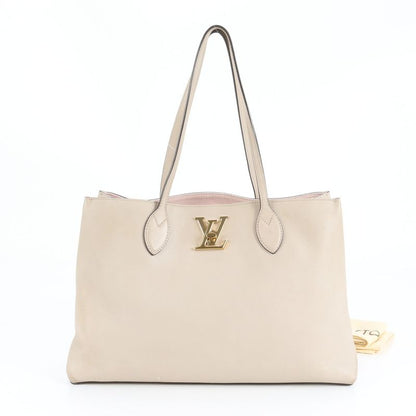 Louis Vuitton With RFID Lock Me Shopper Tote Bag Leather Shoulder M57346 A4