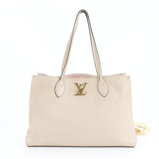 Louis Vuitton With RFID Lock Me Shopper Tote Bag Leather Shoulder M57346 A4