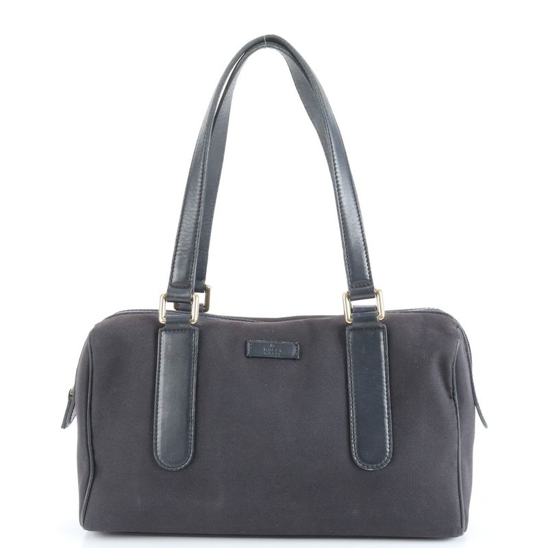 Gucci Leather Tote Bag Mini Boston Shoulder Hand 257289 Black Women's RCE Cy32-3